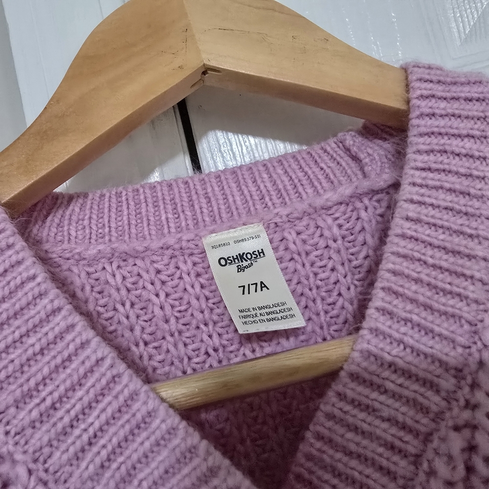 Cozy Pink Knit Sweater OSHkosh - Picture 4 of 5